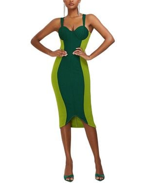 Adele Berto Midi Dress - Green