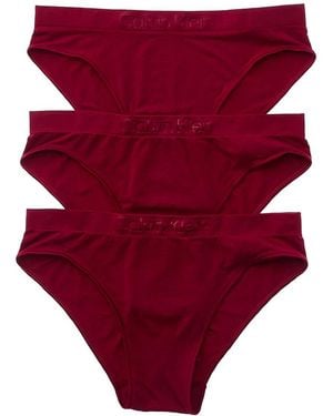 Calvin Klein 3Pk Bonded Flex Bikini - Red