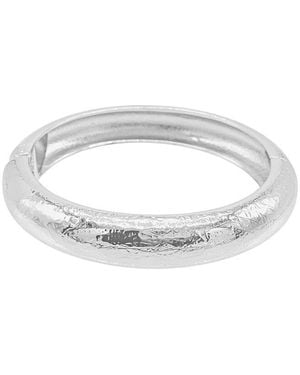 Adornia Plated Texturized Bracelet - White