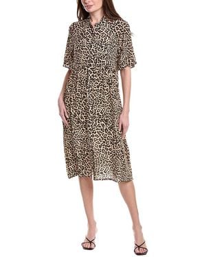 Johnny Was Flutter Sleeve Silk Dress - Multicolor