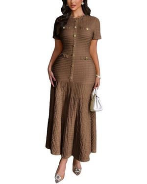 Luna Tuccini Dress - Brown