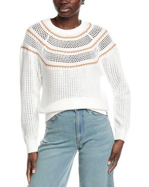 HUNTER Pointelle Knit Jumper - White