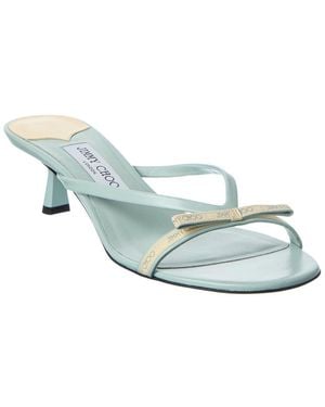 Jimmy Choo Ciela 45 Leather Mule - Blue