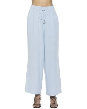 Alexia Admor Xila Linen-Blend Wide Leg Pant - Blue