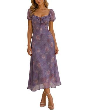 COLON DIANA Midi Dress - Purple