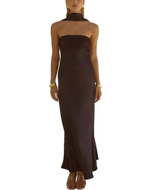 DELI S Solid Maxi Dress - Brown
