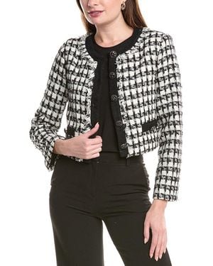 Endless Rose Cropped Tweed Jacket - Black