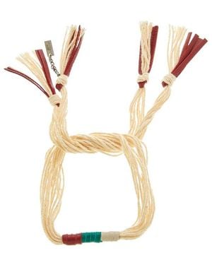 Saint Laurent Fabric Bracelet - White