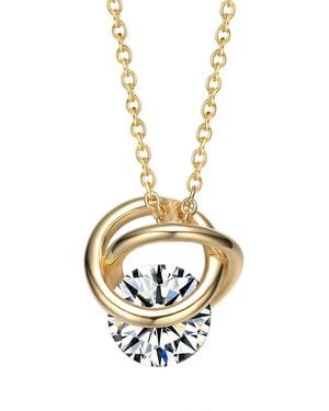 Genevive Jewelry Solitaire Pendant - Metallic