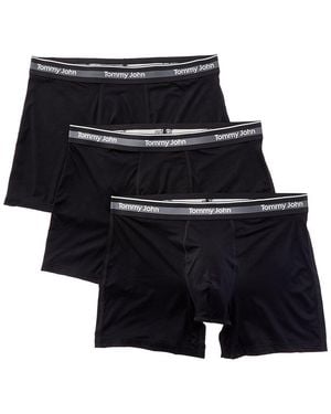 Tommy John 3pk Comfort Micro 4" Boxer Brief - Black