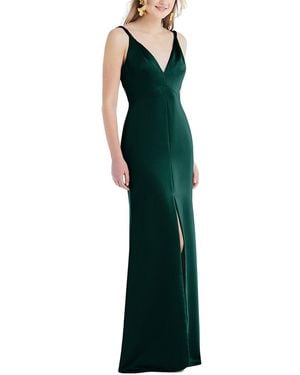 Lovely Twist Strap Maxi Slip Dress - Green