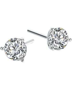 Rachel Glauber Cz Stud Earrings - White
