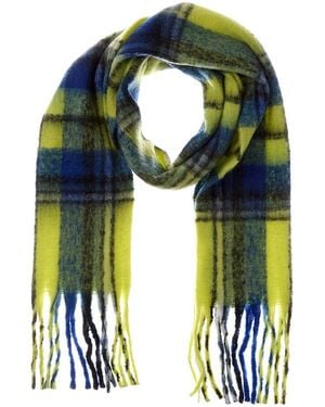 La Fiorentina Plush Fringe Scarf - Blue