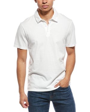 Vince Garment Dye Polo Shirt - White