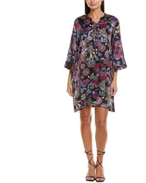 Johnny Was Silk Shift Dress - Black