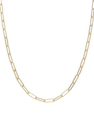 Italian Gold 14K Polished Paperclip 30In Chain Necklace - Natural