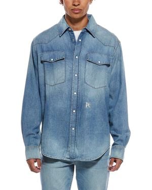Palm Angels Denim Shirt - Blue