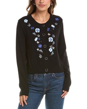 NVLT Rhinestone Cardigan - Black