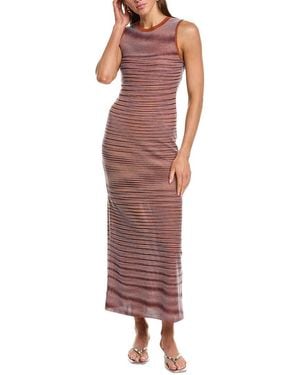 Missoni Abito Lungo Wool-Blend Midi Dress - Brown