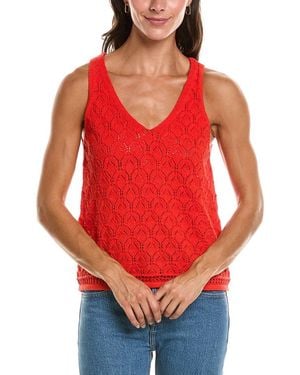 Vince Camuto Pointelle Tank - Red