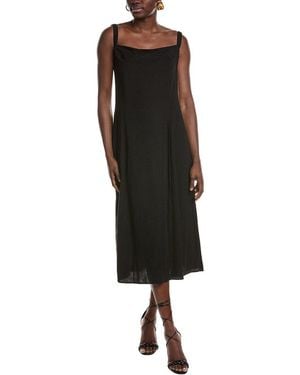 O.P.T O.P.T Courtney Linen-Blend Midi Dress - Black