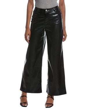 Z Supply Marli Wide Leg Leather Pant - Black