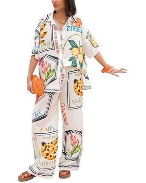 LOEY 2Pc Shirt & Pant Set - White