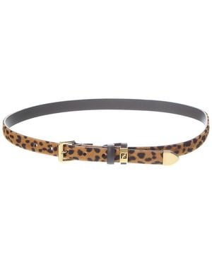 Fendi Forever Haircalf Belt - White