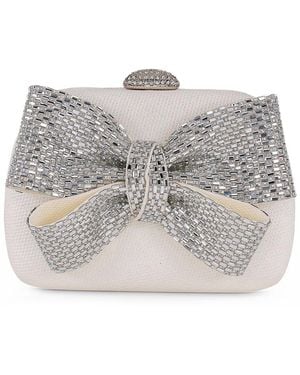 Badgley Mischka Emmy Sparkle Jacquard Clutch - Grey