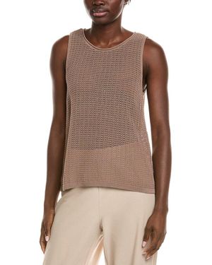 Eileen Fisher Textured Jumper Tank - Brown
