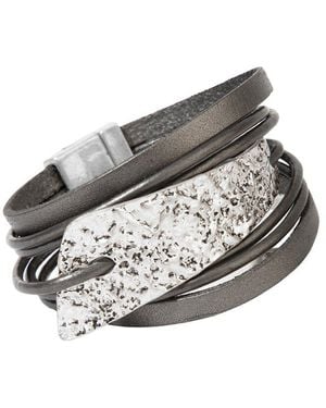 Saachi Silver Absolute Zero Bracelet - Grey