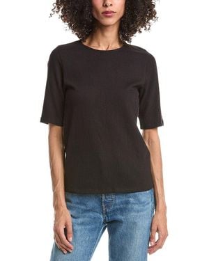 Eileen Fisher Crewneck Elbow Sleeve Top - Black