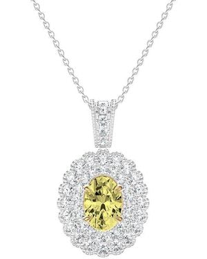 Lab Grown Diamonds 14K 1.50 Ct. Tw. Lab-Grown Diamond Fashion Pendants - White