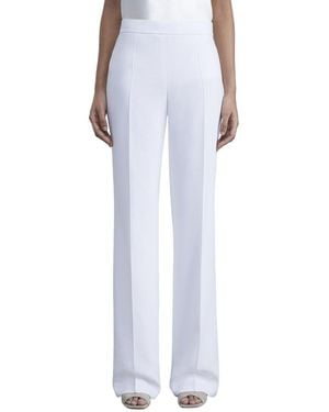 Lafayette 148 New York Gates Side Zip Flared Pant - White