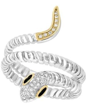 Effy Fine Jewelry 0.14 Ct. Tw. Diamond & Tsavorite Ring - White