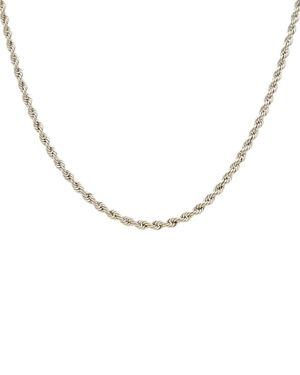 Italian Gold 14K 2.7Mm Hollow Rope Necklace - Metallic