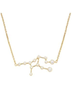 Sterling Forever When Stars Align Constellation Sign 14K Plated Cz Necklace - Metallic