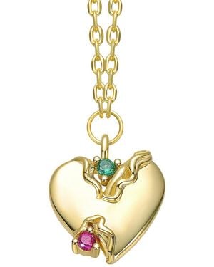 Genevive Jewelry Cz Pendant Necklace - Metallic