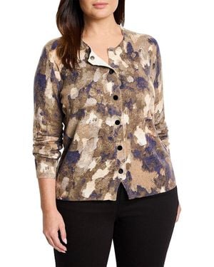NIC+ZOE Plus Femme Camo Cardigan - Black