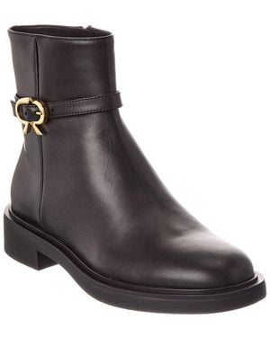 Gianvito Rossi Dnu Pack Ribbon Dumont 20 Leather Boot - Black