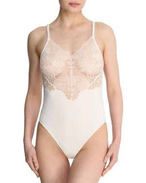 Natori Chantilly Lace Teddy - White