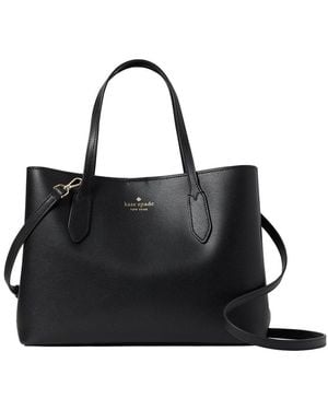Kate Spade Harper Refined Grain Leather Satchel - Black