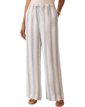 Faherty Palma Linen Drawstring Pant - White