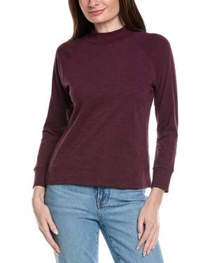Lilla P Raglan Mock Neck Shirt - Purple