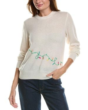 Brodie Cashmere Wool & Cashmere-Blend Festive Light Jumper - Grey
