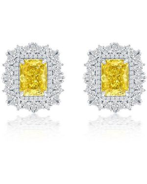 Suzy Levian CZ Jewelry Suzy Levian Gala Collection Cz Stud Earrings - White