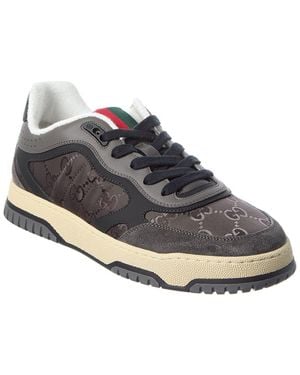Gucci Re-Web Gg Nylon & Suede Sneaker - Gray