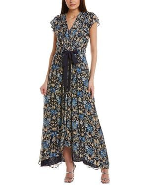 ML Monique Lhuillier Short Sleeve Maxi Dress - Multicolour