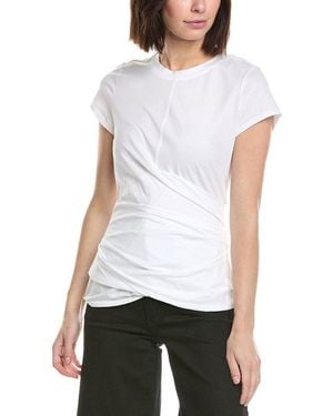 3.1 Phillip Lim Draped Short Sleeve T-Shirt - White