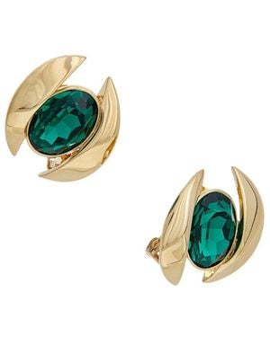 Oscar de la Renta Oval Stud Earrings - Blue